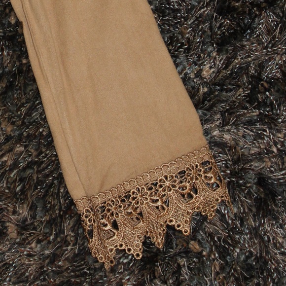 Faux Suede 3/4 Sleeve Signature Studio Top Small - Picture 5 of 6